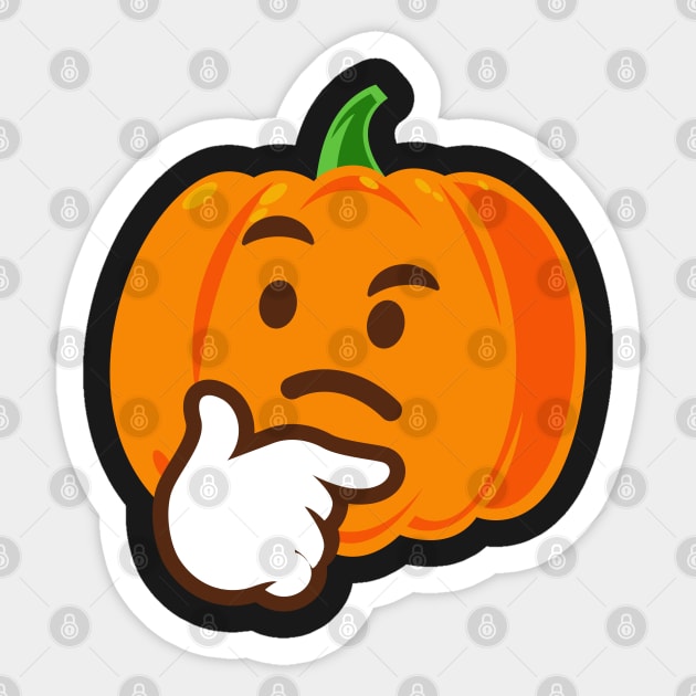 Pumpkin Thinking Sticker by vo_maria